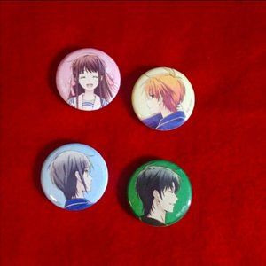 Handmade Anime Manga Fruits Basket Pins Set!